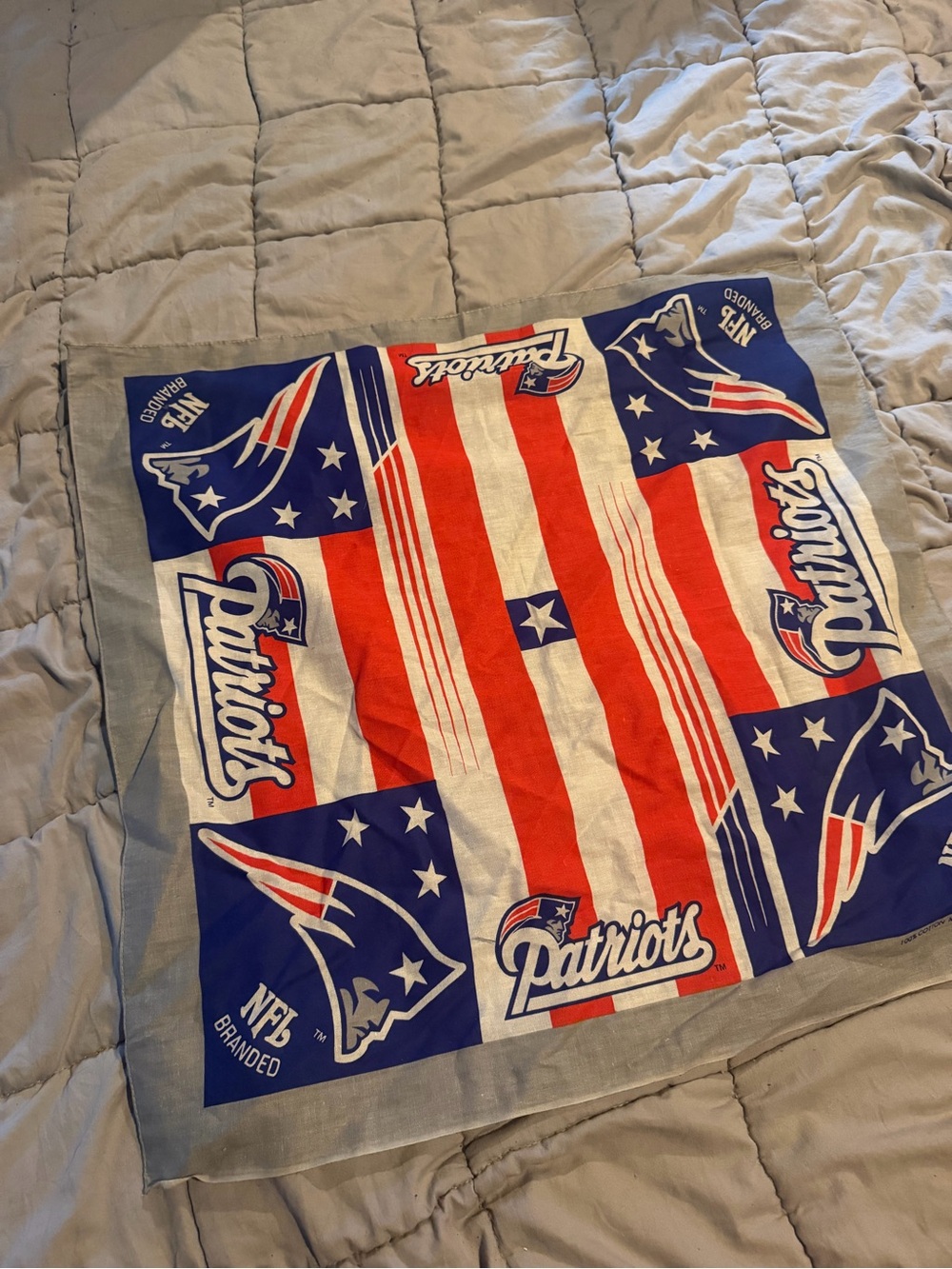 NFL Patriots Red, Blue & White Bandana Scarf
